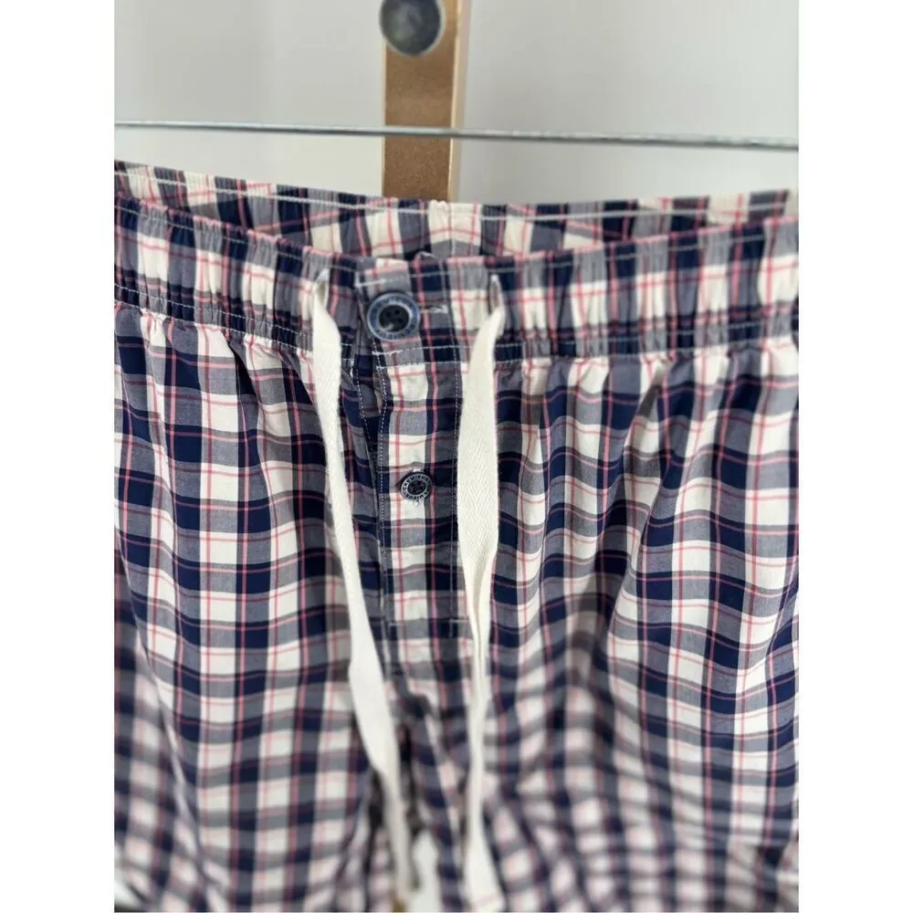Cremieux Sleep Lounge Pajama Shorts Mens Medium 100% Cotton Plaid